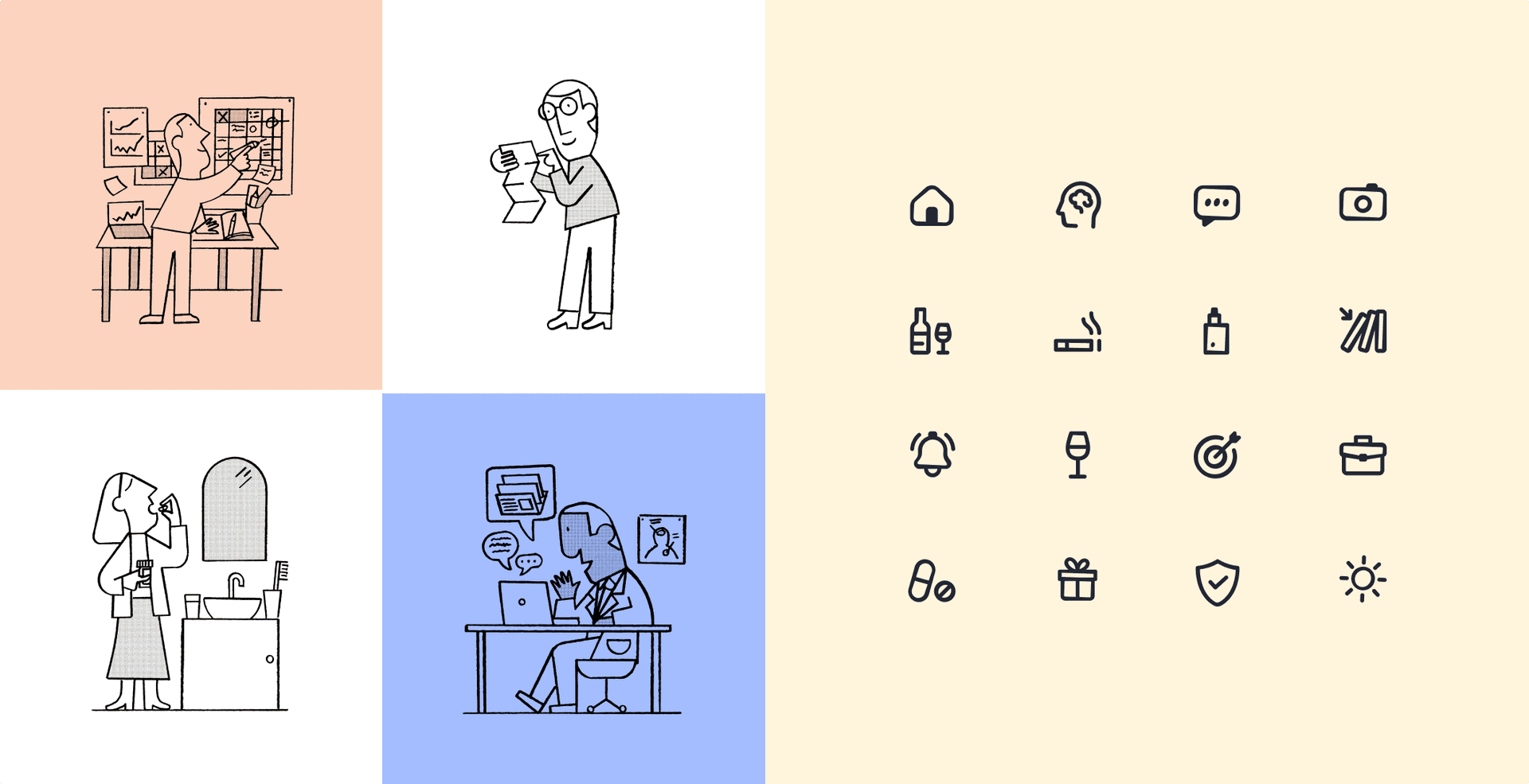 Pelago icons and illustrations
